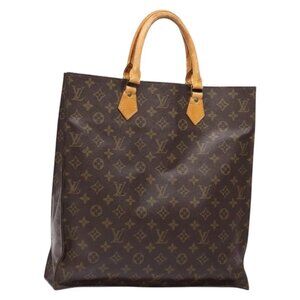 LOUIS VUITTON Monogram Sac Plat Hand Bag M51140 LV Auth 141396